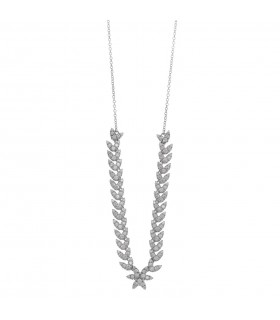 Silver bracelet with sliding chain and zircons - Salvatore - 136P0158