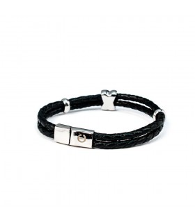 PULSERA CUERO Y ACERO HOMBRE - ENSO CANARIAS - BRAH108