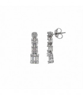 PENDIENTES PLATA DE LEY CON CIRCONITAS - SALVATORE - 112A0219