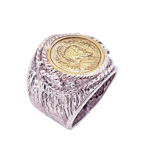 PENDIENTES DE PLATA CON MONEDA ANTIGUA - ALTANA - 11I0240