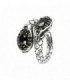 STERLING SILVER SNAKE RING WITH BLACK SPINEL - ALBERT M. - WSOX00068.BS