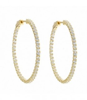 ARGOLLAS PLATA CHAPADO ORO CON CIRCONITAS - SALVATORE - 151A0097