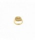 Gold plated 925 sterling silver cross and signet ring - SALVATORE - 224S0011