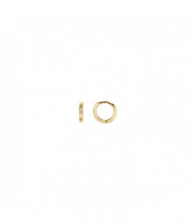 Mini hoops in 925 sterling silver smooth yellow gold plated - Salvatore - 224A0098