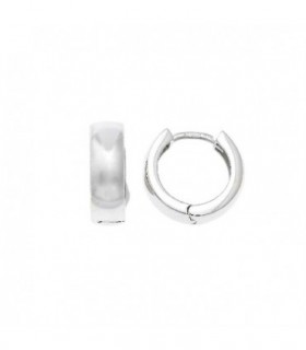 Argollas en plata de Ley 925 lisa, rodiada - Salvatore - 232A0001