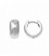 925 sterling silver hoop earrings, rhodium-plated - Salvatore - 232A0005