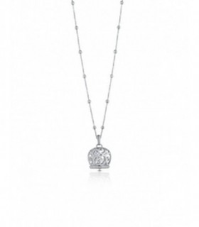 Collar en plata de Ley 925 - campanilla con circonitas - MEDITERRANEO - CM10AC03