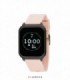 Smartwatch Sunset - Rectangular Black Steel Case - Pink Silicone Strap + 1 as a gift - NOWLEY - 21-2039-0-6
