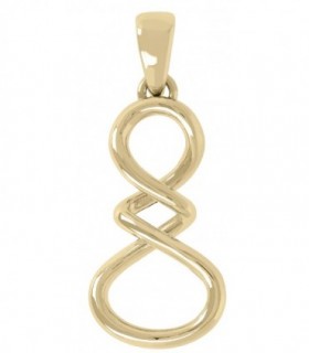 COLGANTE ELECTROFORMA, ORO 14K CON CUERO NEGRO - SOAVE ORO - WSRE00089.Y
