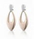 Pendientes en plata de Ley 925 chapado oro rosa. Gota con pave circonitas - MEDITERRANEO - H60RO01