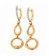 ROSE GOLD EARRINGS 750 mls - WITH ROCK CRYSTAL & DIAMONDS - CARBERONIA - 0417418