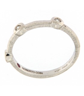 ANILLO DE ORO BLANCO CON DIAMANTES - ROBERTO COIN - 0335952