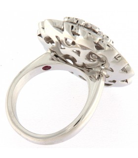 ANILLO DE ORO BLANCO CON DIAMANTES - ROBERTO COIN - 0427443