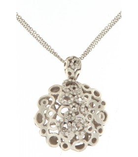NECKLACE WHITE GOLD AND DIAMONDS - ROBERTO COIN - 042434