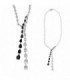 SILVER NECKLACE WITH BLACK AND WHITE ZIRCONS - SALVATORE - 136C0178