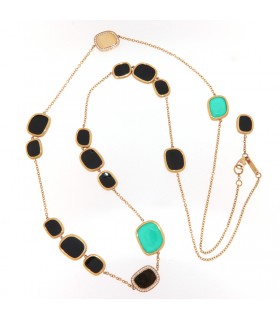 COLLAR ORO ROSA CON JADE Y DIAMANTES - ROBERTO COIN - 0424026