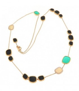 COLLAR ORO ROSA CON JADE Y DIAMANTES - ROBERTO COIN - 0424026