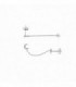 925 sterling silver earrings with star and moon for double holes - SALVATORE - 213A0458