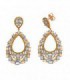 PENDIENTES LARGOS DE PLATA CON BAÑO ORO ROSA Y GEMAS - SALVATORE - 236A0026