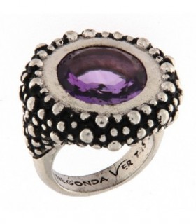 925 STERLING SILVER RING WITH AMETHYST - PIANEGONDA - AAVE0758