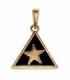 COLGANTE DE ORO AMARILLO 750 MLS - TRIANGULO ONIX CON ESTRELLA - 130651