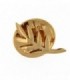 PIN CON RAMA DE ACACIA EN PLATA DE LEY CHAPADO ORO AMARILLO - PIN.5MS1