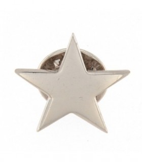 PIN ESTRELLA 5 PUNTAS EN PLATA DE LEY RODIADO - PIN.1MS2