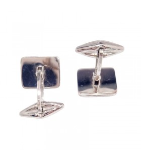 925 STERLING SILVER CUFFLINKS WITH ONYX AND MOTHER OF PEARL - GE103