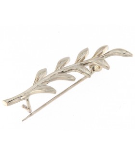 BROCHE EN PLATA DE LEY - RAMA DE ACACIA - B.1MS2