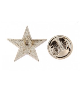 PIN ESTRELLA 5 PUNTAS EN PLATA DE LEY RODIADO - PIN.1MS2