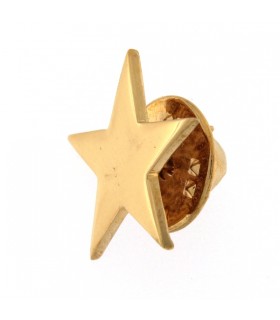 PIN ESTRELLA 5 PUNTAS EN PLATA DE LEY CHAPADO ORO AMARILLO - PIN.1MS1