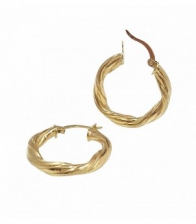 ARGOLLAS ORO 18K TRENSADAS - CHANTALINE - N.8