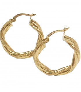 ARGOLLAS ORO 18K TRENSADAS - CHANTALINE - N.8