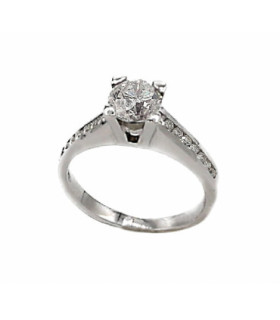 ANILLO DE COMPROMISO DE ORO BLANCO 18K CON DIAMANTE DE 1,20 ct - CHANTALINE - HDR05512130019