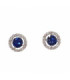 PENDIENTES DE ORO BLANCO 18K CON ZAFIROS Y DIAMANTES - CARBERONIA - 0404226