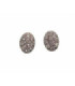 PENDIENTES OVALES DE ORO BLANCO 18K (750mls) CON DIAMANTES - CHANTALIINE - A2001