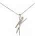 COLGANTE ASIMÉTRICO DE ORO BLANCO 18K CON DIAMANTES NATURALES - CHANTALINE - 15-5468