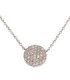 COLLAR DE ORO BLANCO CON PAVE DE DIAMANTES  NATURALES - CARBERONIA - 0332571