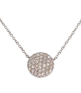 COLLAR DE ORO BLANCO CON PAVE DE DIAMANTES  NATURALES - CARBERONIA - 0332571