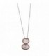 BICOLOR SILVER NECKLACE WITH MORGANITES - SALVATORE - 112C0103