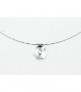 COLLAR PLATA, ACERO Y CIRCONITA - YVETTE RIES - 7 9 35 42506 001