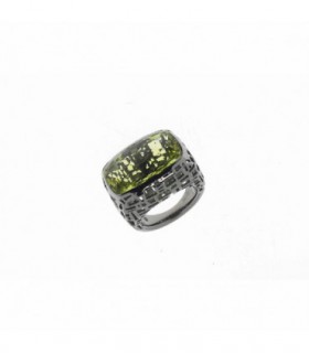 ANILLO PLATA NEGRA CUARZO LIMON - FIFTH SEASON by ROBERTO COIN - SRV555RI24970