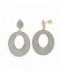 EARRINGS, SILVER GOLD PLATED AND ZIRCONS - SALVATORE - 249A0011