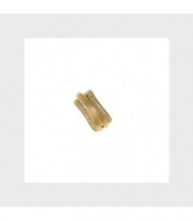 RING, SILVER GOLD PLATED AND ZIRCONS - SALVATORE - 256S0006