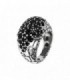 SILVER RING WITH BLACK SPINEL - ALBERT M. - WSOX00015.BS