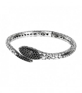 SILVER BRACELET WITH BLACK SPINEL - ALBERT M. - WSOX00016
