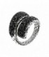 ANILLO PLATA CON ESPINELA NEGRA - ALBERT M. - WSOX00132