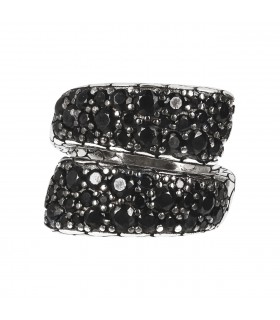 ANILLO PLATA CON ESPINELA NEGRA - ALBERT M. - WSOX00132