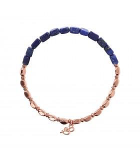 BRACELET ONYX AND ROSE GOLD PLATED - BRONZALLURE - WSBZ01655.BO