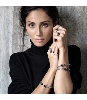 ANILLO PLATA CON ESPINELA NEGRA - ALBERT M. - WSOX00063.BS